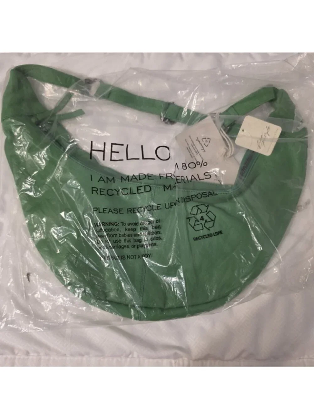 Free People Idle Hands Sling Green Leather Crossbody Bag NWT FP Collection